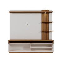 Home Mariana 1,80m Tv 55 Painel Ripado Prateleira Nichos Led - Perola Metalizado Amendoa - 8