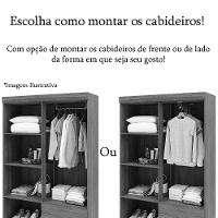 Guarda-roupa Solteiro 4 Portas 2 Gavetas Com Pés Ideval Branco-camarim - 6