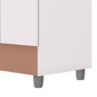 Guarda-roupa Solteiro 4 Portas 2 Gavetas Com Pés Ideval Branco-camarim - 9