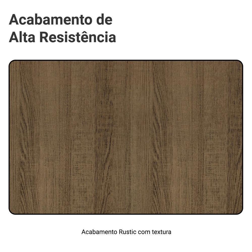 Guarda-roupa Casal Com Pés 3 Portas De Correr De Espelho Rustic Reno Madesa - 9