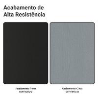 Guarda-roupa Casal Com Pés 3 Portas De Correr Preto Cinza Reno Madesa - 9