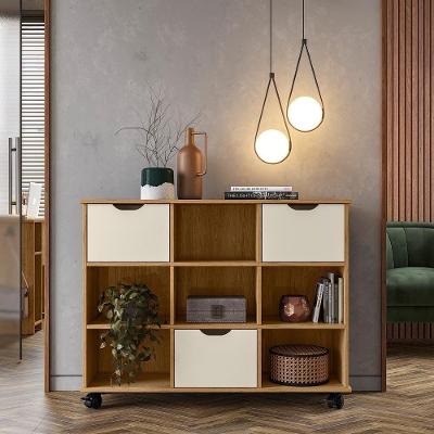 Nicho Organizador Com 03 Gavetas E Rodízios Freijó Off White Qmovi