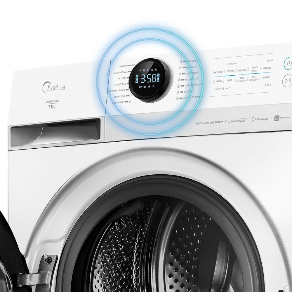 Máquina De Lavar Roupas Midea 11kg Slim Healthguard Wi-fi Conectada Smarthome Inverter Branca 110V - 5