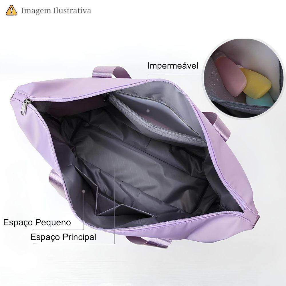 Mochila De Viagem Dobrável Impermeável Rosa - Praticidade E Estilo Para Suas Aventuras - 5