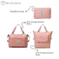 Mochila De Viagem Dobrável Impermeável Rosa - Praticidade E Estilo Para Suas Aventuras - 6