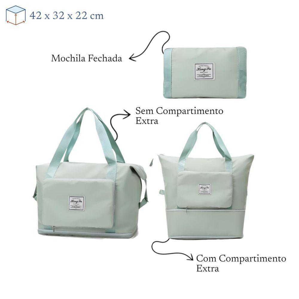 Mochila De Viagem Dobrável Grande Impermeável Verde Claro - Conforto E Praticidade Na Sua Aventura - 6