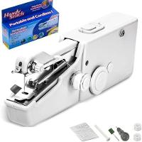 Mini Maquina Portátil A Mão Costura Elétrica Pilha Aa Prático - Branca - 1