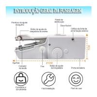 Mini Maquina Portátil A Mão Costura Elétrica Pilha Aa Prático - Branca - 6