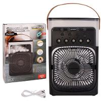 Mini Ar Condicionado Climatizador Umidificador Ventilador Agua Com Led Portátil Preto - 5