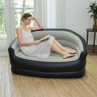 Mini Sofá 2 Lugares Inflável Portátil Macio E Prático - 2