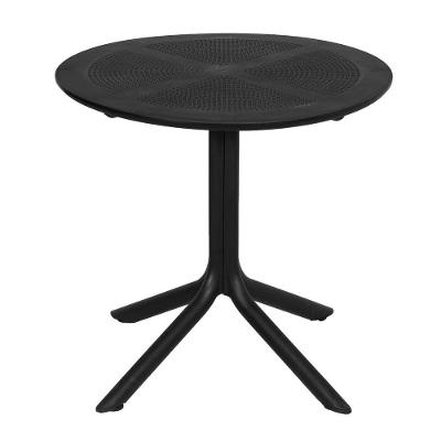 Mesa Redonda Solara 70 Cm Em Polipropileno Preto Or Design