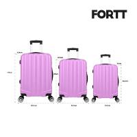 Kit Mala De Viagem Abs 3 Peças Adventure Fortt Rosa KMV01-RA - 3