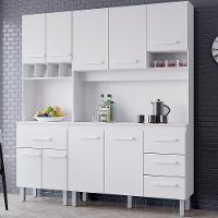 Kit Cozinha 9 Portas 4 Gavetas 180 Cm Vitoria Branco Mobbs - 2