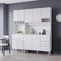 Kit Cozinha 9 Portas 4 Gavetas 180 Cm Vitoria Branco Mobbs - 5