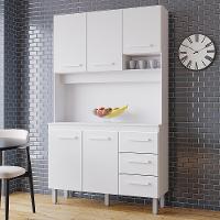 Kit Cozinha 5 Portas 3 Gavetas 120 Cm Vitoria Branco Mobbs - 2