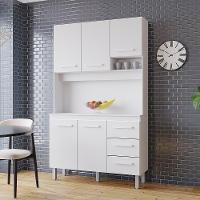 Kit Cozinha 5 Portas 3 Gavetas 120 Cm Vitoria Branco Mobbs - 5