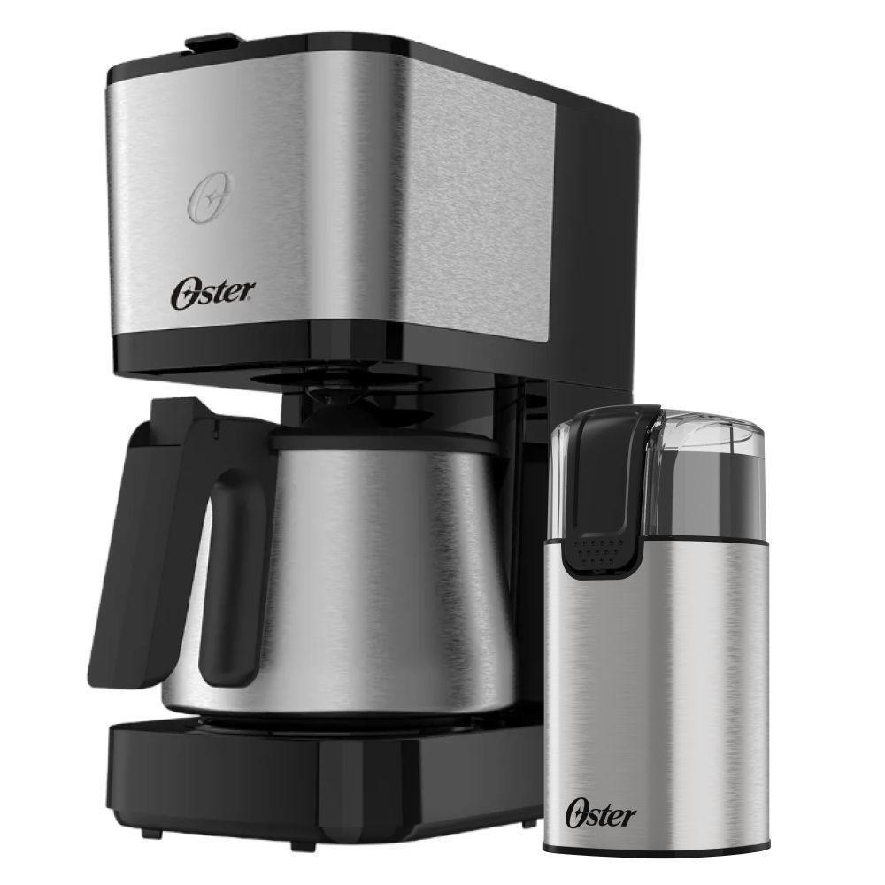 Kit Cafeteira Jarra Inox 1,2L e Moedor de Café Elétrico Inox 110V - 1