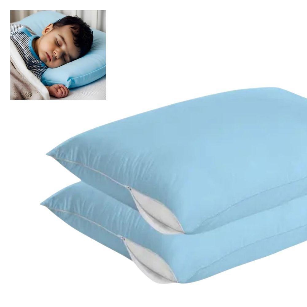 Kit 2 Capas Travesseiro 100% Polipropileno Impermeável 50x70cm - Azul - 2