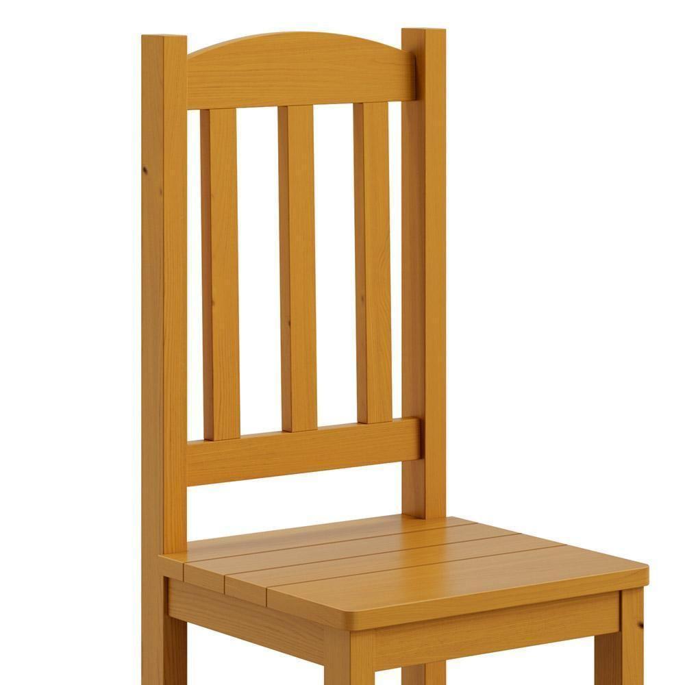 Kit 2 Cadeiras Em Madeira Maciça Diamante Mel Sem Estofado Mel - 5