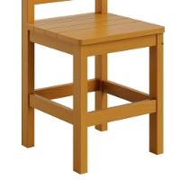 Kit 2 Cadeiras Em Madeira Maciça Diamante Mel Sem Estofado Mel