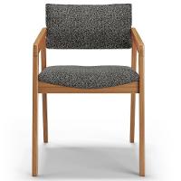 Kit 06 Cadeiras Para Sala De Jantar Estar Miving Giorgia L02 Linho Mescla Chumbo - Lyam Decor - 3