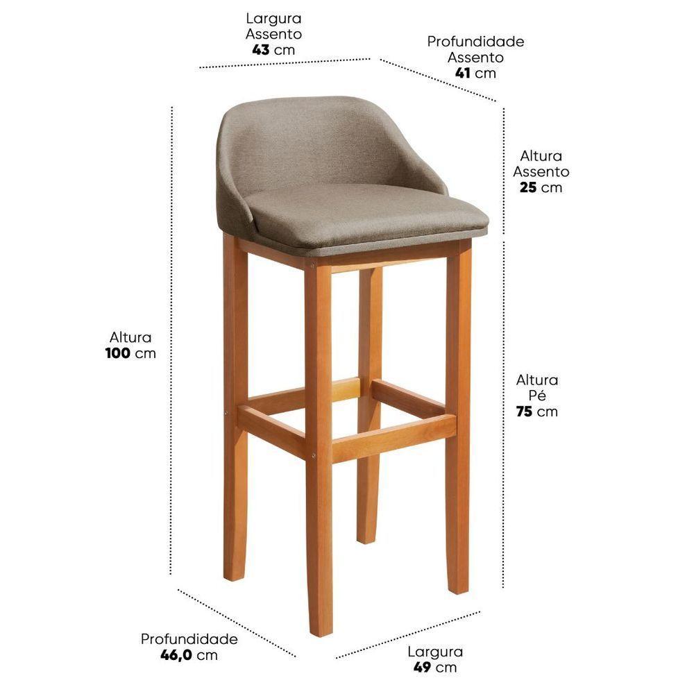 Kit 2 Banquetas Realeza Americano Moderno Balcão Cozinha - 3