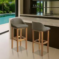 Kit 2 Banquetas Realeza Americano Moderno Balcão Cozinha - 1