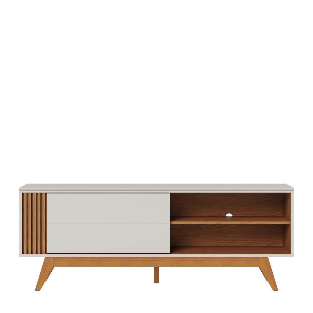 Rack Bancada Otawa Com Mesa De Centro Jeri Off White Freijó - Colibri - 3