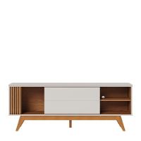 Rack Bancada Otawa Com Mesa De Centro Jeri Off White Freijó - Colibri