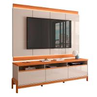 Rack Bancada Com Painel Para Tv De Até 75 Em Mdf Line Off White-jequitiba - 1