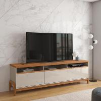 Rack Bancada Com Painel Para Tv De Até 75 Em Mdf Line Off White-jequitiba - 7