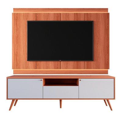 Rack Bancada Com Painel Para Tv De Até 75 Com Led Tina Jequitiba-off White