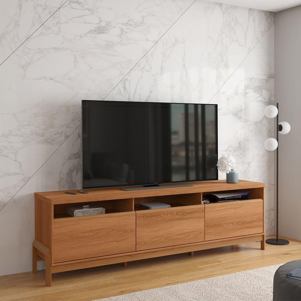 Rack Bancada Com Painel Para Tv De Até 75 Em Mdf Line Jequitiba - 7