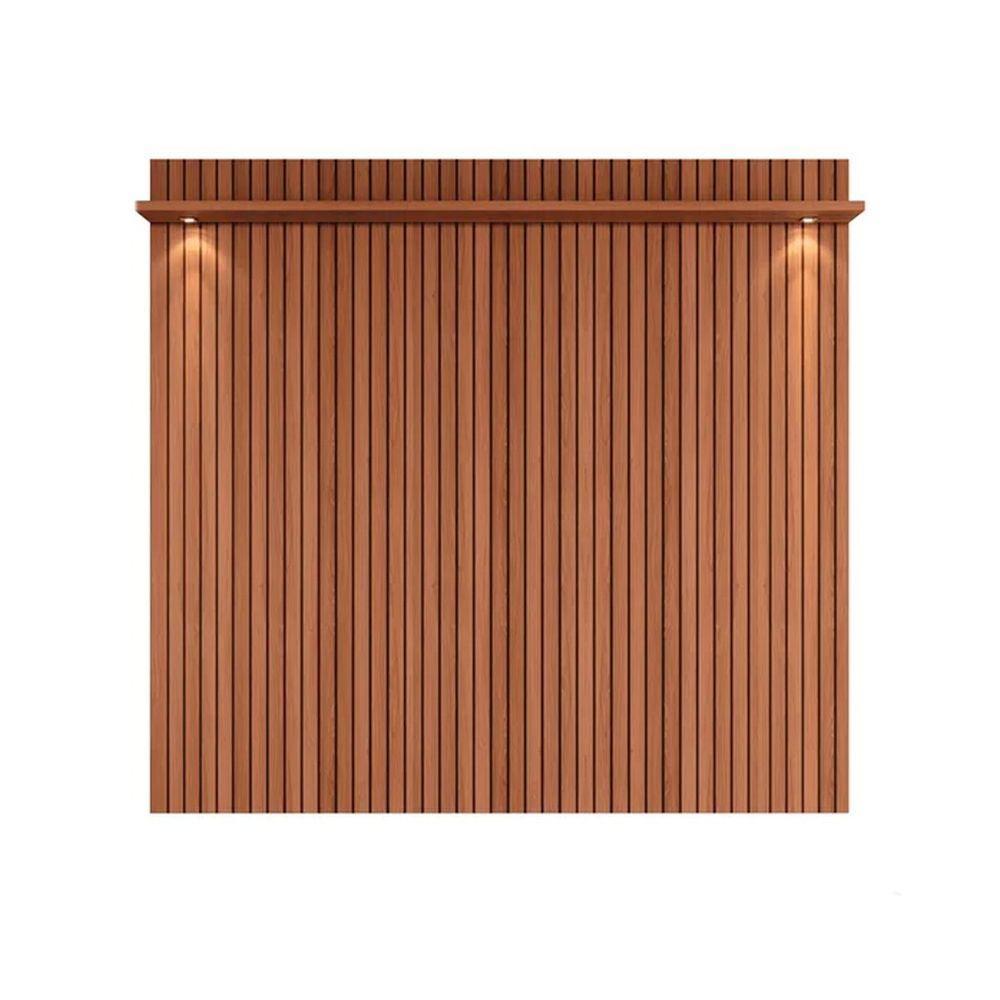 Rack Bancada Com Painel Para Tv De Até 75 Com Led Bel Jequitibá Ripado 3d-off White - 2