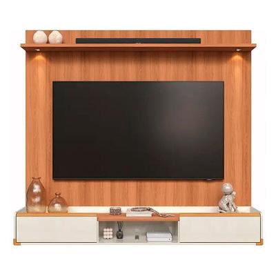 Rack Bancada Com Painel Para Tv De Até 75 Com Led Ariel Jequitiba-off White