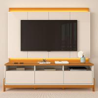 Rack Bancada Com Painel Para Tv De Até 75 100% Mdf Joana Jequitiba-off White - 1