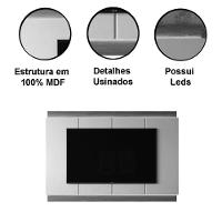 Rack Bancada Com Painel Para Tv De Até 75 100% Mdf Joana Jequitiba-off White