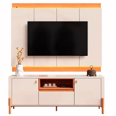 Rack Bancada Com Painel Para Tv De Até 75 100% Mdf Holanda Jequitiba-off White