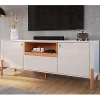 Rack Bancada Com Painel Para Tv De Até 75 100% Mdf Holanda Jequitiba-off White - 2