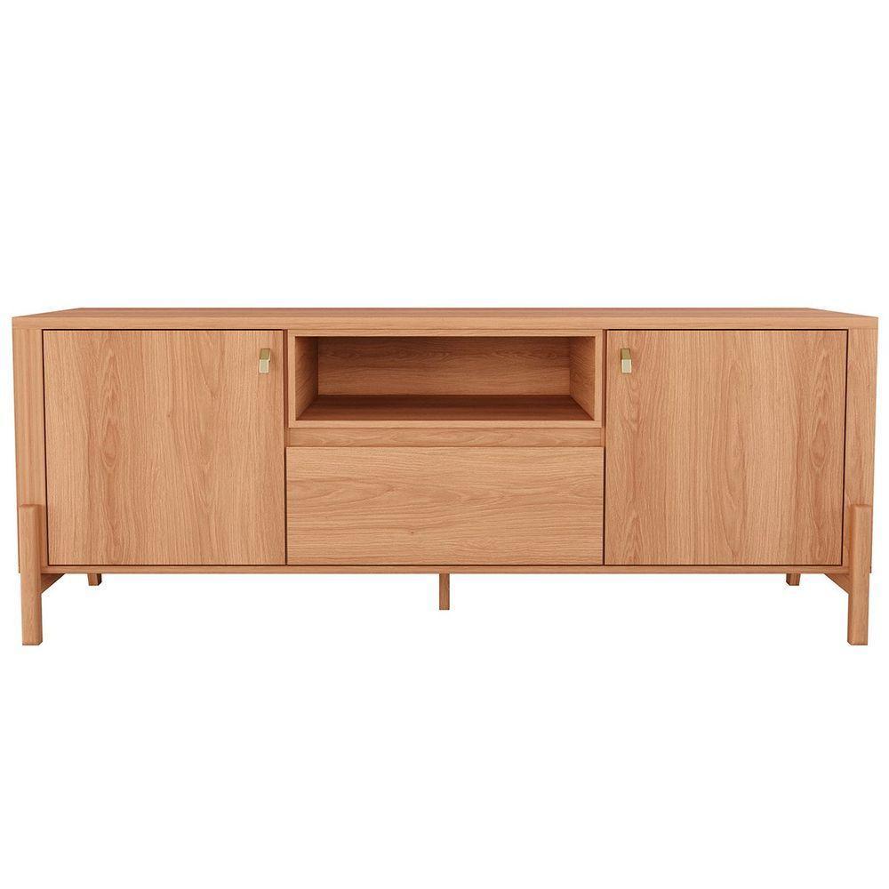 Rack Bancada Com Painel Para Tv De Até 75 100% Mdf Holanda Jequitiba - 3