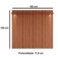 Rack Bancada Com Painel Para Tv De Até 70 Rivire 1 Porta Jequitibá Ripado 3d-off White - 5