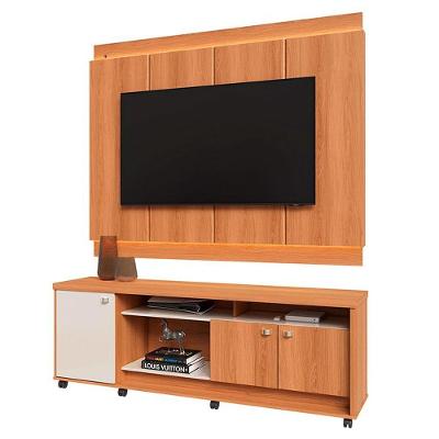 Rack Bancada Com Painel Para Tv De Até 70 Em 100% Mdf Lena Jequitiba-off White