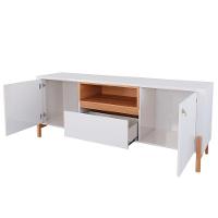 Rack Bancada Com Painel Para Tv De Até 70 Com Led Dalua Jequitiba-off White