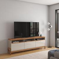 Rack Bancada Com Painel Para Tv De Até 70 Em Mdf França Jequitiba-off White - 6