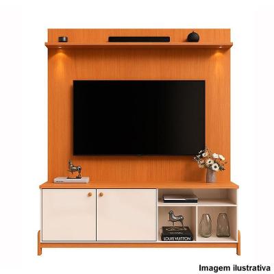 Rack Bancada Com Painel Para Tv De Até 70 Com Led Magnu Jequitiba-off White