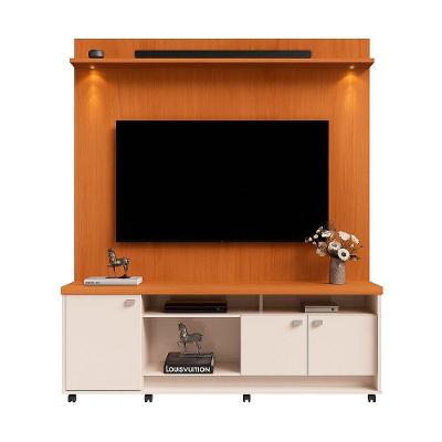 Rack Bancada Com Painel Para Tv De Até 70 Com Led Luari Jequitiba-off White