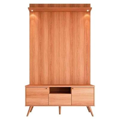 Rack Bancada 1 Porta 2 Gavetas E Painel Para Tv De Até 55 Rivire 1.3 Jequitiba