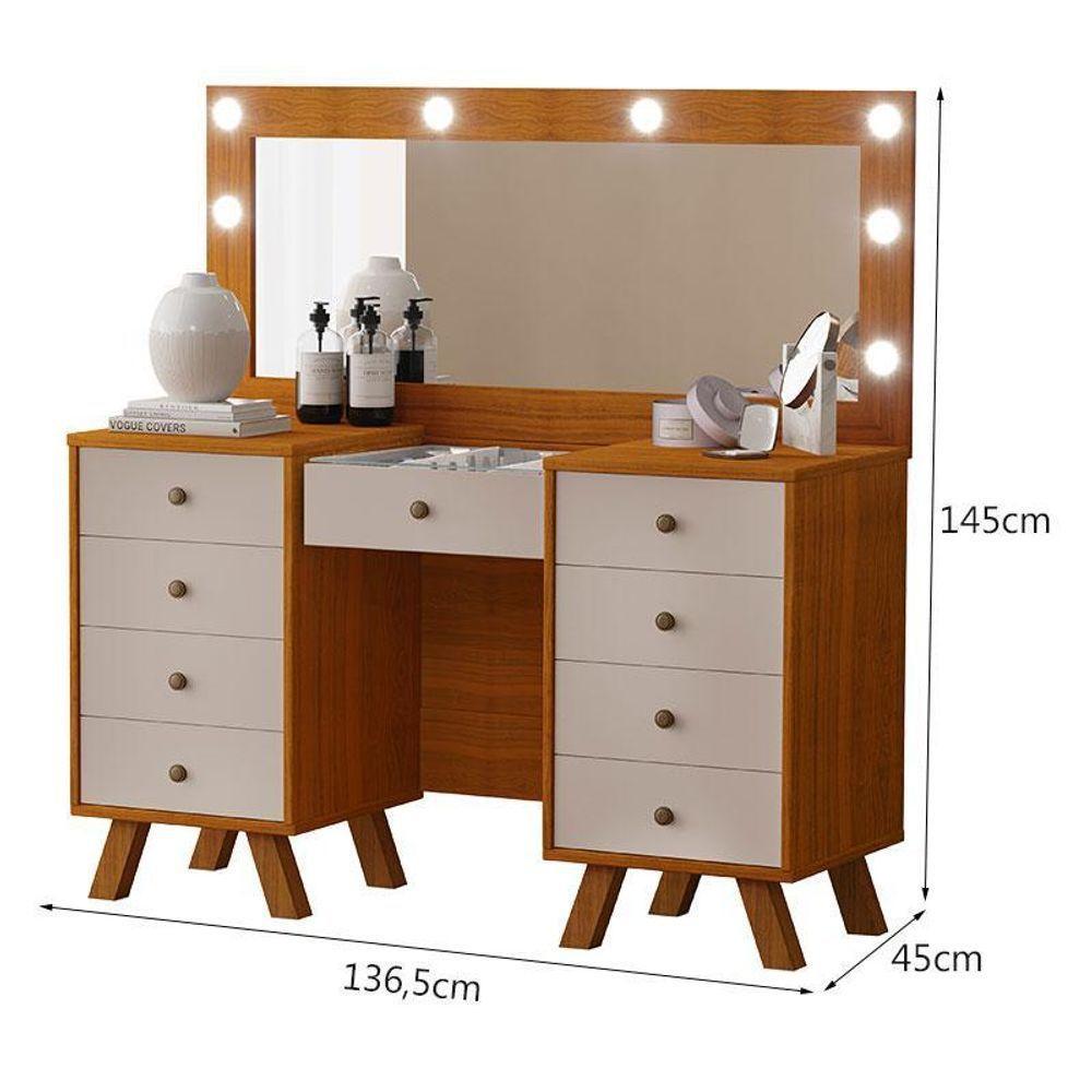 Penteadeira Camarim Mila Ambiente Freijó Mani - Luapa Móveis - 2