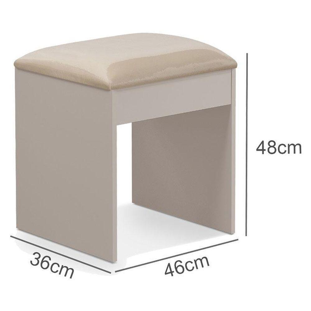 Penteadeira Camarim E Banqueta Maia Com Almofada Mani - Luapa Móveis - 8