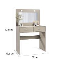 Penteadeira Camarim E Banqueta Maia Com Almofada Mani - Luapa Móveis